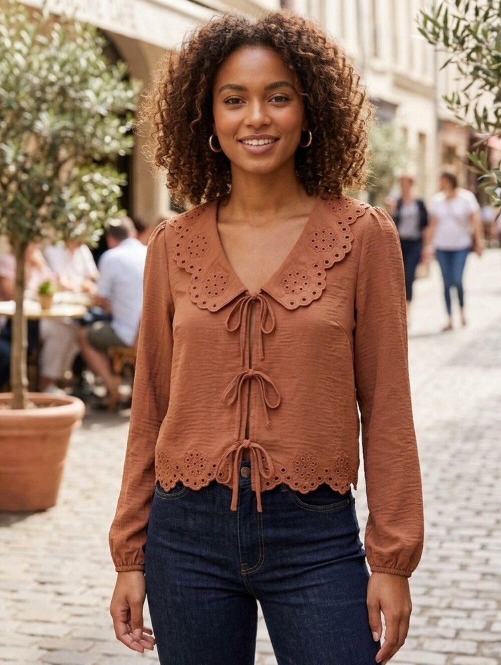 Adrianna Papell Blouse with Ties
